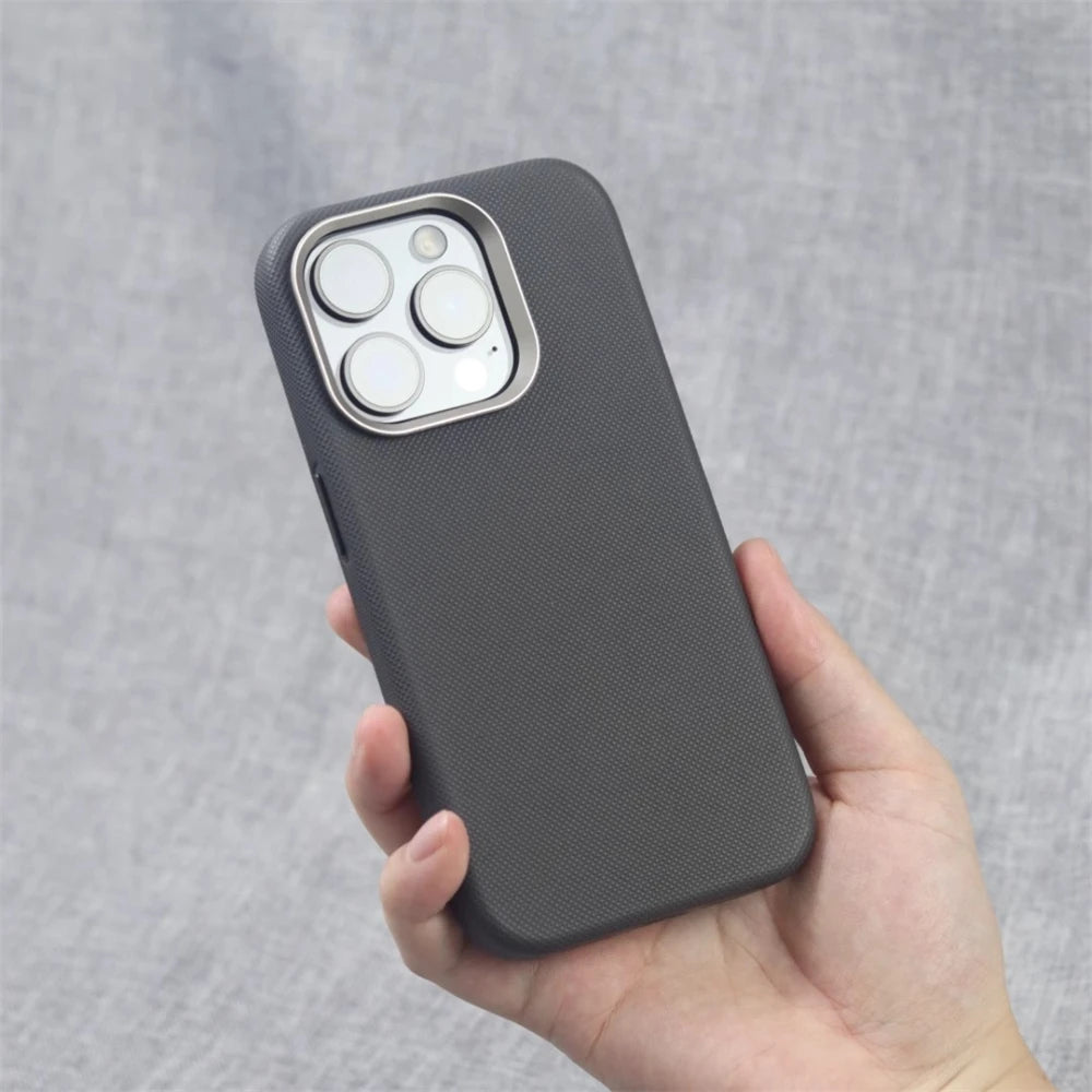 Premium Leather iPhone Case with Camera Protection and MagSafe