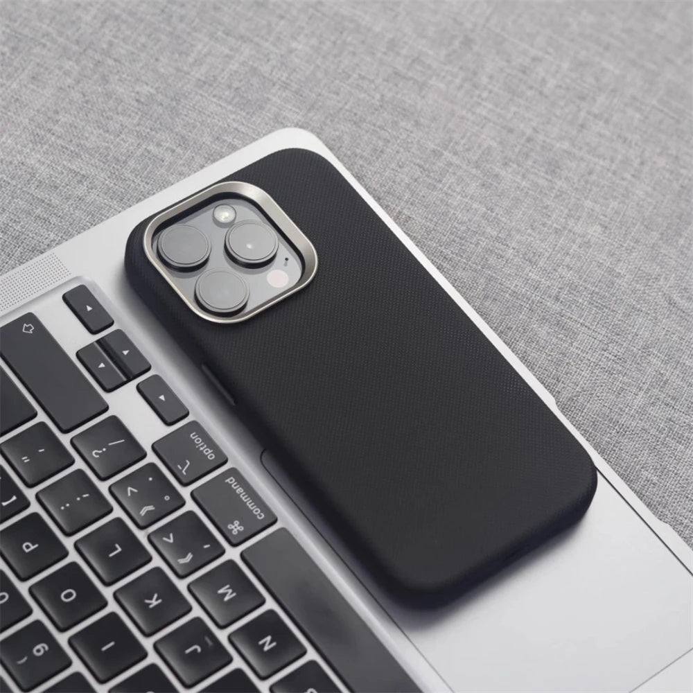 Premium Leather iPhone Case with Camera Protection and MagSafe