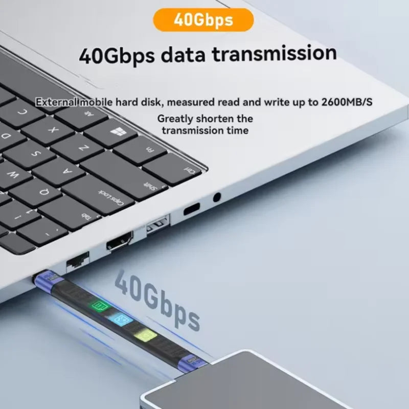 USB4 40Gbps Fast Charging & Data Cable – 240W PD, Thunderbolt 4/3, USB-C