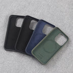 Premium Leather iPhone Case with Camera Protection and MagSafe