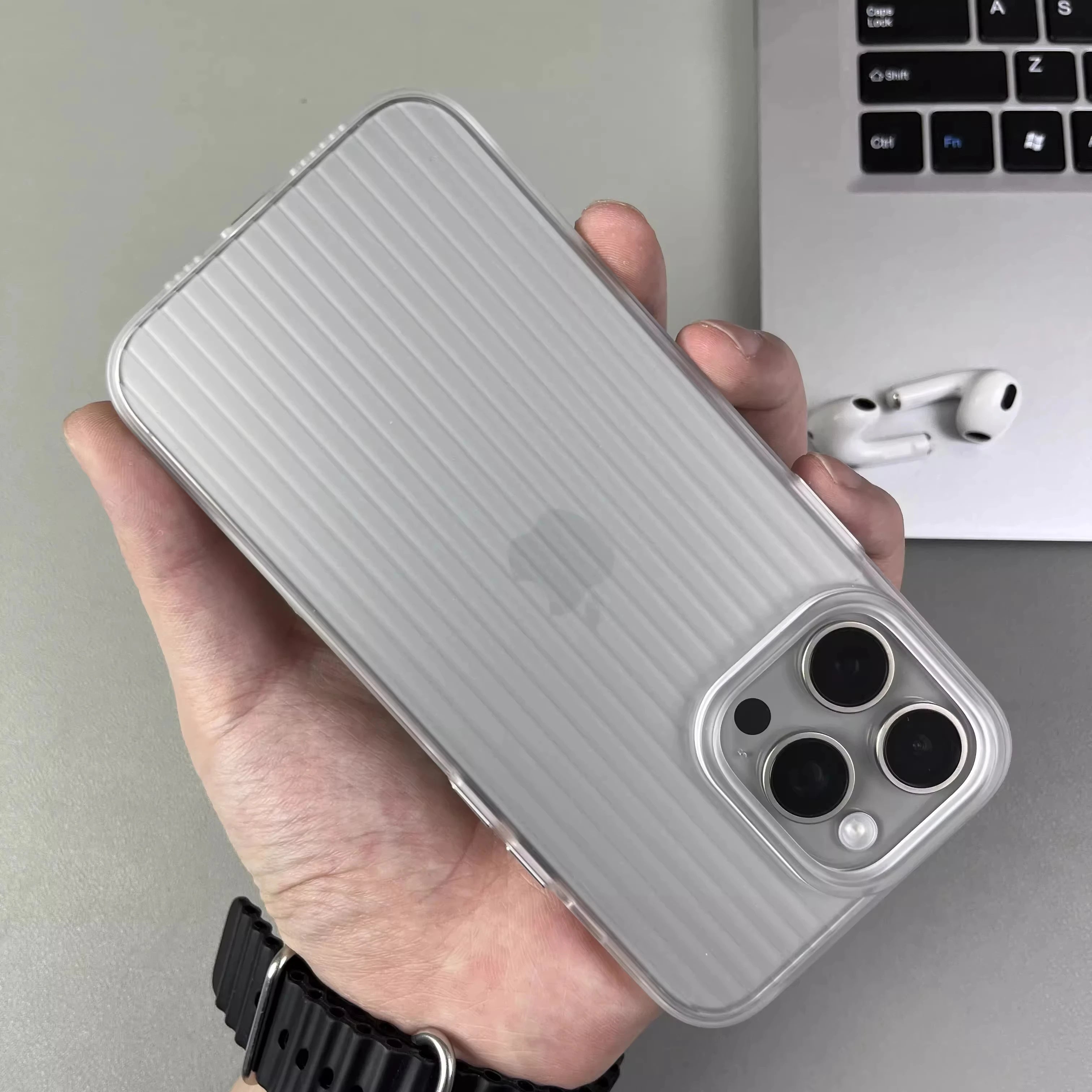Premium Armor Stripe Case for iPhone – Shockproof, Slim & Matte